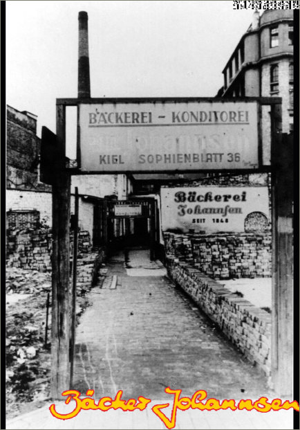 Bäcker Johannsen - 1944-1948 - Gebäudefront - Sophienblatt 36 - Kiel